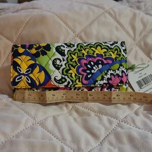 Vera Bradley Orange and Navy Floral Wallet